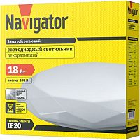 Светильник светодиодный накладной NBL-R10-18-4K-IP20-LED Алмаз Navigator  картинка 